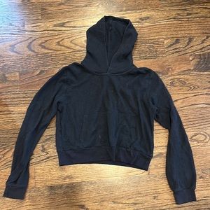 Thin navy cropped hoodie